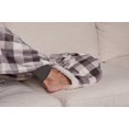 thumbnail image 2 of Cuddl Duds Oversized Throw Blanket with a Sherpa Foot Pocket, 50" x 70", Gray and White Buffalo Plaid, 2 of 6