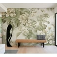 thumbnail image 5 of Floral Wallpaper Wall Mural - Retro Vintage Flowers Cream, 5 of 5