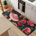 thumbnail image 5 of Red Mushroom Fantasy Black Pattern Kitchen Rug Mat,Kitchen Runner Rugs Non Skid Washable,Decorative Kitchen Floor Mats for Kitchen,Sink,Laundry,17"x47.2", 5 of 7