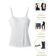 thumbnail image 6 of QRIC 2 Pack Women Padded Built-in Shelf Bra Camisole Summer Tank Top for Women Adjustable Straps (S-3XL), 6 of 7