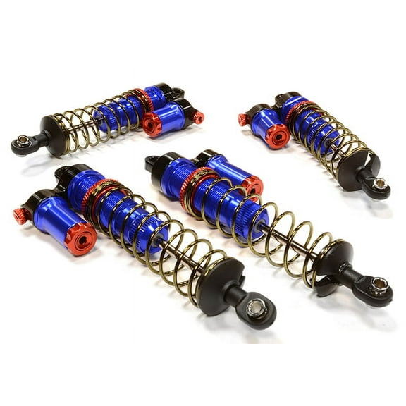 Integy RC Toy Model Hop-ups C25142BLUE V2 Billet Machined XSR9 Piggyback Shock Set (4) for Traxxas 1/10 Stampede 4X4