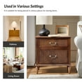 thumbnail image 4 of Farmhouse Wooden 2-Drawer End Table with USB Charging Station Storage for Living Room, Sofa, Accent Chair or Recliner Walnut, 4 of 9