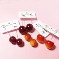 thumbnail image 1 of Pendientes distintivos para mujer, frescos, exagerados, divertidos, lindos, fruta, cereza, largos, súper dulces, 1 of 5