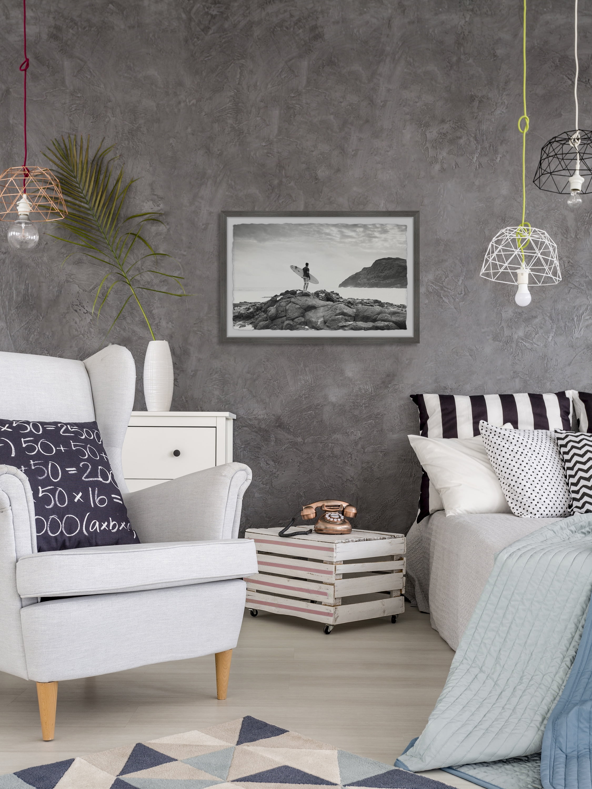 Marmont Hill Feed My Soul By Morgan Hartley Framed Wall Art, 36.00" x 1.50"