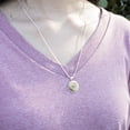 thumbnail image 2 of Wedding Floral Mother of the Groom 0.75" Pendant with Sterling Silver Plated Chain, 2 of 3