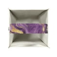 thumbnail image 4 of POLERO Tissue Box Holder Waterproof - Square Leather Tissues Cube Box Cover -Purple Golden Marble Decorative Car Facial Tissue Holder on Table and Barthroom, 5.1"X5.1"X5.5", 4 of 7