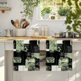 thumbnail image 4 of Sage Green Black Kitchen Towels Set of 1, Modern Abstract Art Botanical Absorbent Dish Towels for Kitchen, Microfiber Hand Towel, Quick Drying Tea Towel for Cleaning Decorative Dishcloths, 4 of 7
