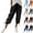 Black, variant on Women's Capri Pants All Season relaxed fit cotton linen cotton with pockets casual high quality soft and comfortable Gray M