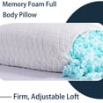 thumbnail image 3 of Body Pillow, Cooling Memory Foam Body Pillows for Adults Sleeping, Long Pillow for Bed, Big Large Firm Full Body Pillow for Side Sleeper, 20x54 Inch, White, 3 of 4