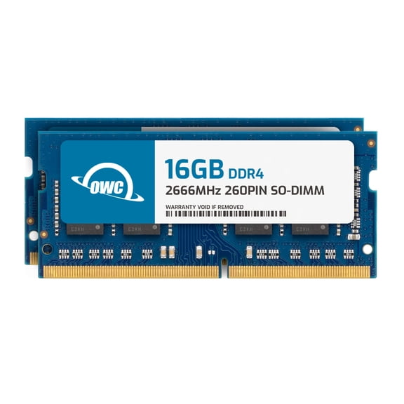 OWC 32GB (2x16GB) DDR4 2666MHz PC4-21300 CL19 2RX8 Non-ECC SODIMM 1.2V 260-pin Laptop Notebook Memory RAM Upgrade Module