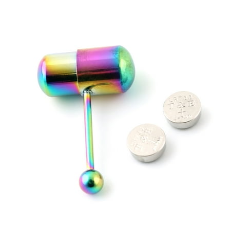 Colorful Stainless Steel Vibrating Tongue Rings Stud Barbell Body Piercing (Best Way To Heal Tongue Piercing)