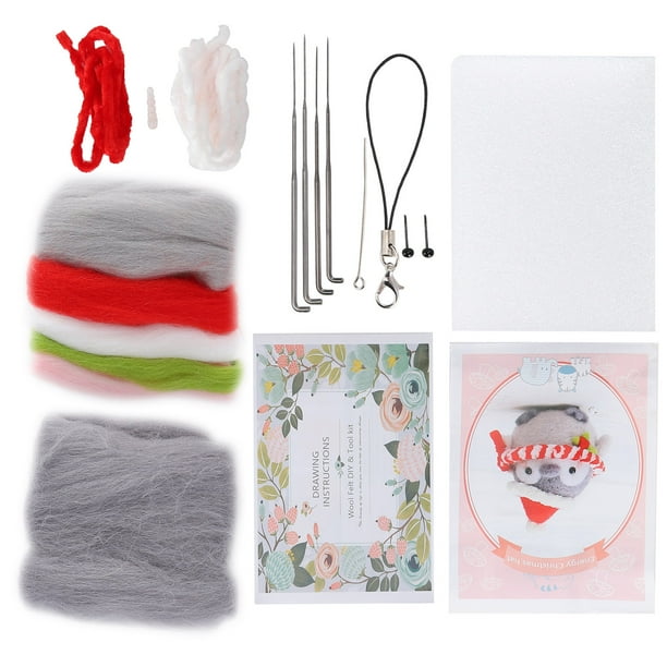 Kit de fieltro con aguja para principiantes, kit de fieltro con aguja, suministros de fieltro de lana, decoración del hogar, confiable y duradero