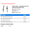 thumbnail image 2 of Throttle Cable - Compatible with 1978 - 1988 Chevy Monte Carlo 1979 1980 1981 1982 1983 1984 1985 1986 1987, 2 of 2