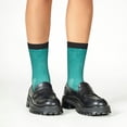 thumbnail image 4 of Rocae Teal Turquoise1 for Girls Boys Crew Socks,Children's Socks, Kids Socks, Toddler Socks: Daily Wear with Kids School Uniform, 4 of 5