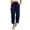 Dark Blue, variant on Capri Pants for High Waisted Wide Leg Pants Lightweight Flowy Cropped Trousers Beach Capris Womens Bottoms Casual Pants Summer Pants Women Casual Harem Pants for Women Women's Pants Suits
