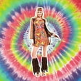 thumbnail image 4 of Eraspooky 60s 70s Hippie Women's Groovy Fancy-Dress Costume for Adult, L, 4 of 7