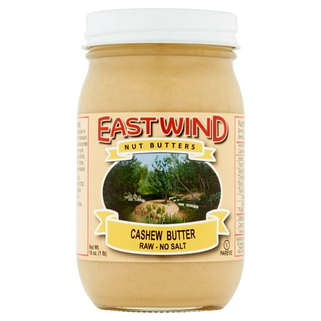 East Wind Nut Butters Raw Cashew Butter, 16 oz (Pack of 6)