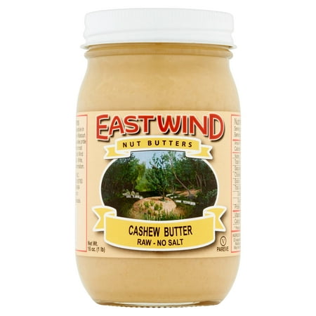 East Wind Nut Butters Raw Cashew Butter, 16 oz (Pack of