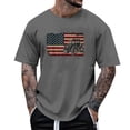 thumbnail image 3 of Farm Tractors Flag Patriotic Farming Gift T-Shirt for Men 258 Anniversary USA Shirt Men's Tee Tops (Black L), 3 of 4