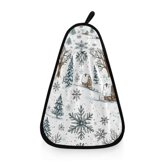 Winter Hanging Towel Hand Towel 16.53x12.20in Quick-Drying for Kitchen and Bathroom Use