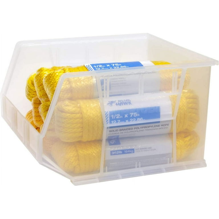 Akro-Mils, Stackable Storage Bins, 18x16x11, 3pk, Clear - Walmart.com