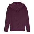 thumbnail image 3 of YUGYXL Mens Tactical Sweatshirts Lace Up Hooded Pullover Long Sleeve Cargo Workout Outdoor Hoodies with Pockets Wine XL, 3 of 4