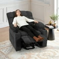 thumbnail image 5 of HSUNNS Oversized Power Lift Recliner Chair for Elderly, Big and Tall Adults, 26" Wide Seat with Massage and Heat, 2 Cup Holders and Side Pocket, Electric Reclining Chair for Living Room, Grey, 5 of 12