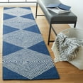 thumbnail image 3 of SAFAVIEH Micro-Loop Jamaar Diamond Area Rug, Navy/Ivory, 8' x 10', 3 of 9