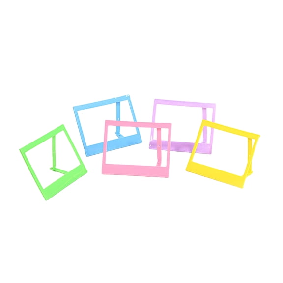 Set of 5 Colorful Desk Small Photo Frames for Wide and Instantly Pictures Display Holder for Tabletop or Car Ornament