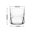 thumbnail image 2 of Vaso de vidrio retorcido, taza de cristal transparente de 330 ml for agua, leche, jugo y whisky, 2 of 5