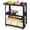 Black, variant on 3 Tier Metal Utility Rolling Cart with Wheels, Heavy Duty Storage Organizer Trolley Cart for Kitchen, Bathroom, Office, Bedroom – Multi-Purpose 330Lbs Capacity Utility Cart on Wheels