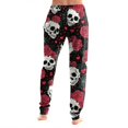 thumbnail image 5 of Hearthz Halloween Funny Graphic Pajama Pants for Women Elastic Drawstring Jogger Lounge Pants Casual Soft Halloween Cuffed Ankle Womens Trouser Pants, 5 of 5