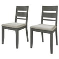 thumbnail image 2 of Castle Place Vintage Style Wooden Dining Chair, Set of 2, Grey, 2 of 8
