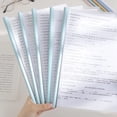 thumbnail image 1 of 5 Pcs/Ensemble Dossier A4 Rangement Livre Morandi Mignon Transparent Imperméable Sac de Dossiers pour Bureau Fournitures Scolaires Protection de Documents Vert-5 Pcs, 1 of 6
