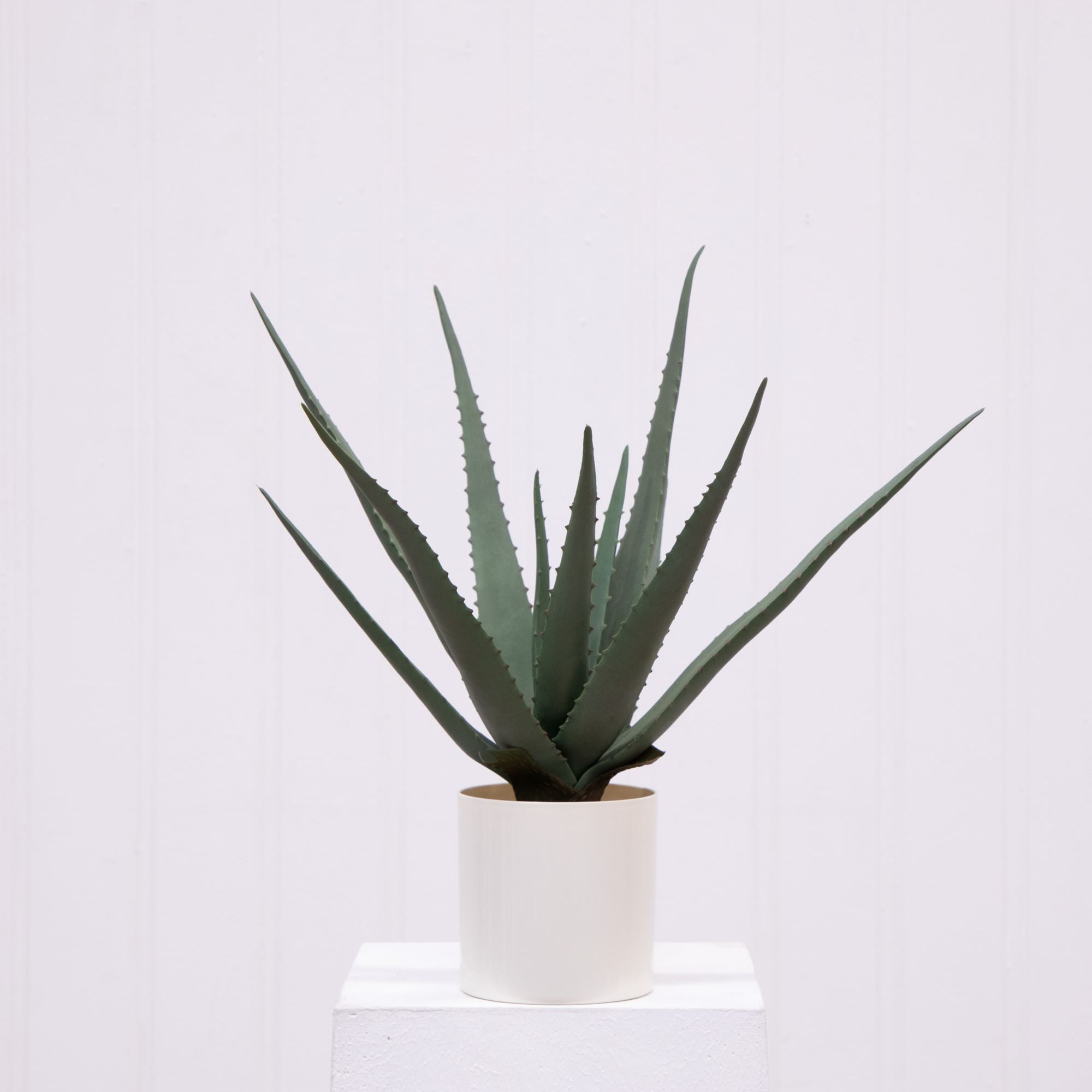 Mainstays 17.5"H Artificial Indoor Medium Agave Plant in Plastic Vanilla Planter