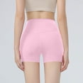 thumbnail image 5 of hlysgo Womens Yoga High Waist Shorts Tummy Control No Front Seam Biker Shorts 4 Inches Running Volleyball Yoga Gym Workouts Short Pink,S, 5 of 5