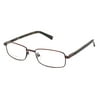 Walmart Men's Eyeglasses, FM9210, Dark Brown, 53-18-140, with Case