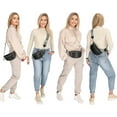 thumbnail image 6 of Leather Waist Belt Bag with 2 Detachable Straps, Stylish Unisex Crossbody Hip Pack for Travel, Italien Handcrafted Fanny Pack in 8 Colors, 6 of 7