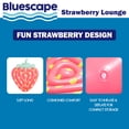 thumbnail image 2 of Bluescape Strawberry Lounge Inflatable Swimming Pool Float, Red, Age 9 Years & Up, Unisex, 2 of 6