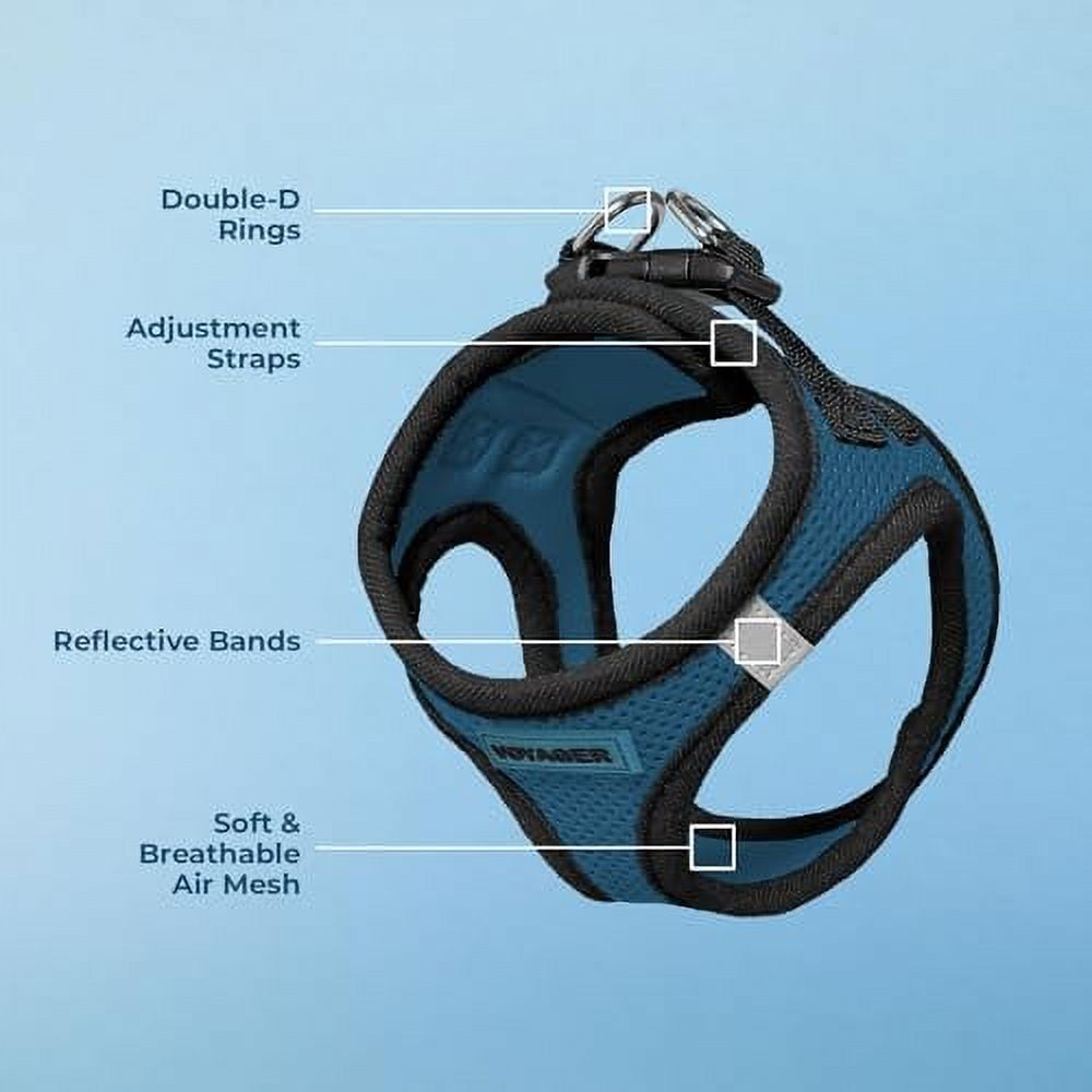 Best Pet Supplies - Voyager Step-in Air Pet Harness - All Weather Mesh - Blue/Black Trim, XXXS