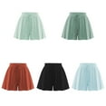 thumbnail image 3 of Summer Short Pants for woman Flared Pants Home Commuter Casual Women's Loose Comfort Drawstring, 3 of 6