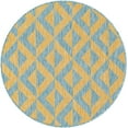 thumbnail image 3 of Jill Zarin Outdoor Collection Area Rug - Napa (3' 1" Round Yellow and Aqua/Yellow), 3 of 11