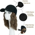 thumbnail image 4 of HAIRRO 8in Baseball Cap with Hair Extensions Adjustable Hat Synthetic Curly Wave, 4 of 8