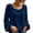 Dark Blue, variant on Dpjklzsn Women's Velour Scoop Neck Blouse with Gathered Long Sleeves and Relaxed Fit