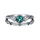 thumbnail image 1 of Unique Cubic Zirconia Rings 2Pack Green Cubic Ring for Women Vintage Design Ideal for Wedding Occasions, 1 of 2