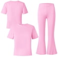 thumbnail image 5 of Gubotare Girls Summer Outfits Girls Clothes Teenage Girls 2 Piece Outfit Short Sleeve Top + Cargo Pants Outfits for Teens Size 9-10 (Red,9-10 Years), 5 of 6