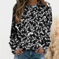 thumbnail image 2 of Gibobby Divertidas Sudaderas Sudadera de mujer Casual Top de manga larga Top con estampado de (Negro, M), 2 of 3