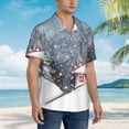 thumbnail image 5 of Easygdp Watercolor Winter Landscape For Christmas Men'S Summer Casual Short Sleeve,Short Sleeve Button-Down Shirt, Lapel Loose Breathable Hawaiian Short Sleeve - Large, 5 of 9