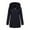 Dark Blue, variant on Women's Parka Style Winter Coat, Mid-Length Quilted Lined Hooded Jacket, Plus Size Loose Fit Warm Outerwear, Knee-Length Cotton Parka for Cold Weather, Elegant Longline Winter Coat for Women Black