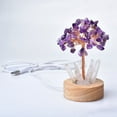 thumbnail image 3 of Natural White Quartz Tree Lamp with LED Base - Decorative Feng Shui Table Ornament for Home Unique Stone Night Light for Living Room and Bedroom, 3 of 6
